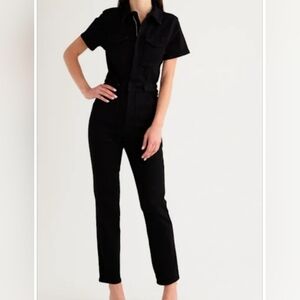 NWT Good American Fit For Success Denim Jumpsuit Size XS